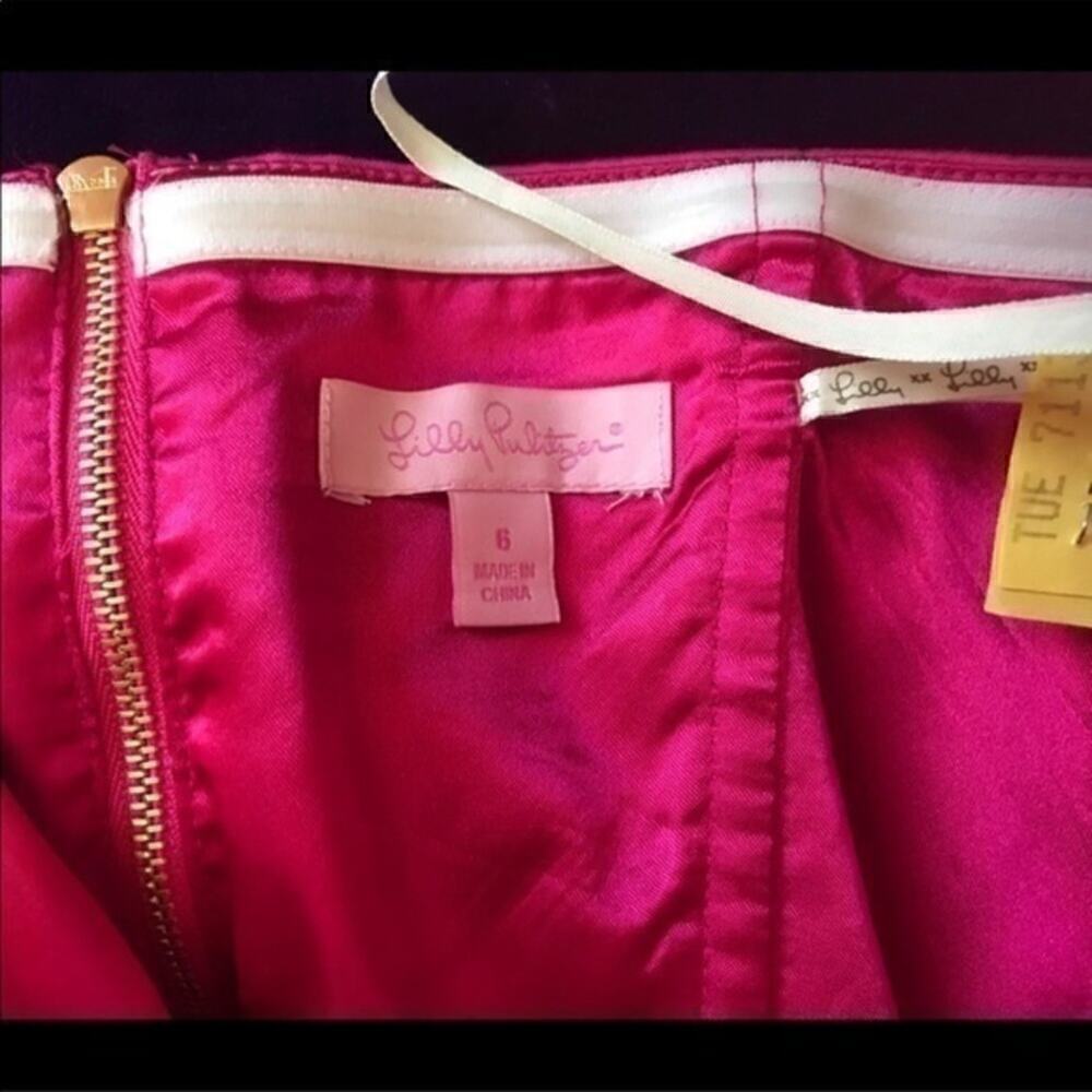 Lilly Pulitzer Fuchsia Party Dress Size 8 - Picture 6 of 7